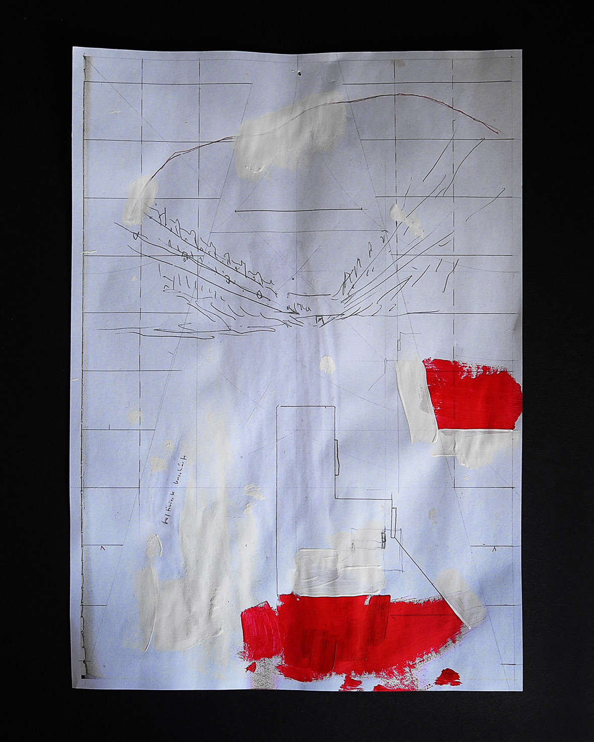 Auf Alvaro Siza's Skizze f&uuml;r Bou&ccedil;a, Caderno 1, Seite 55, M&auml;rz 1977